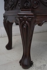 F67609: Antique Victorian Carved Mahogany Curio Display Cabinet