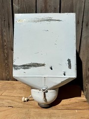 Vintage Antique Metal Hand Crank Flour Bin Sifter For Hoosier Cabinet