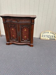 67704 Elegant Traditional Wood Storage Cabinet with Decorative Panels