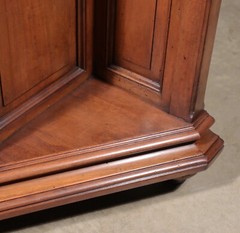 71″ Tall Antique French Solid Walnut Wood Highly Carved Renaissance Cabinet