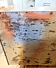 Vintage Hoosier Metal Bread Drawer Cabinet Bin 14x20x6 Kitchen Restoration