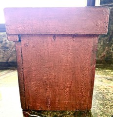 RARE ONE OF A KIND ANTIQUE PRIMITIVE CHILD’S TOY DRY SINK NICE RED PAINT