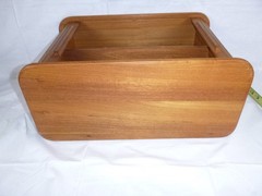 Vtg Mid Century Eppco Enterprises Teak Tambour Door Wall Mount Cabinet 18x12x8