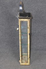 Antique Directoire Style Paint decorated Wall Vitrine Display Cabinet