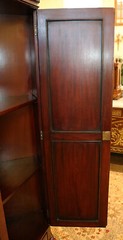 ​Mahogany Carved Georgian Style Corner Cabinet Attributed to Maitland Smith