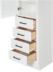 New ARIEL Hepburn Linen Bathroom Storage Cabinet – White