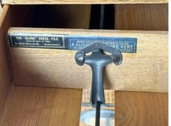 GLOBE WERNICKE OAK RARE COUNTER TOP FILE CABINET