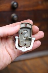 Vintage Antique Sellers Cabinet Door Latch Handle Orignal metal Parts