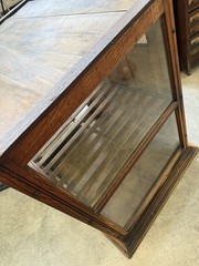 Antique Schulze’s Butter Krust Bread Oak Bakery Display Case Store Countertop