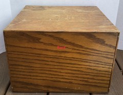 Vintage 4 Drawer Wooden Card Catalog File Cabinet Library Bureau Sole Makers