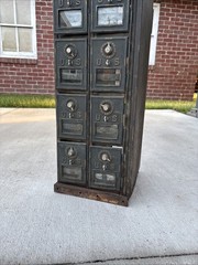 Antique Post Office Boxes Metal Cabinet Vintage United States P.O. Box 16 Door