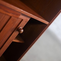 Scandinavian Modern Teak 2 Piece Display Cabinet or Bookcase Made in Denmark