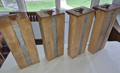 Vintage Oak 4 Drawer Card Catalog US Navy Remington Rand Dovetail Quality Heavy