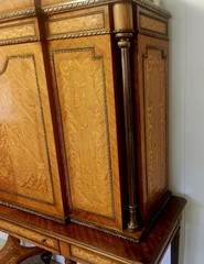 19th C French Marquetry and Ormolu Cabinet on Stand