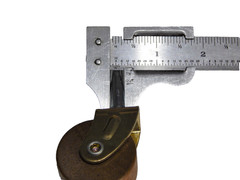 WOOD Furniture Casters With Plated Metal Fork Set of Four