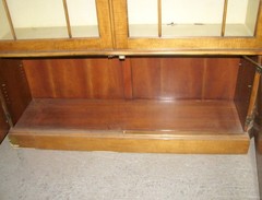 Antique Carved Solid Maple China Closet