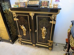 Stamped Vve SORMANI cabinet Furniture L XIV with 2 doors Boulle marquetry 19th