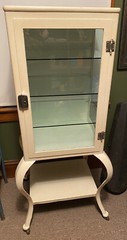 Antique Medical Cabinet Industrial Medical Cabinet Metal and Glass Display W/Key