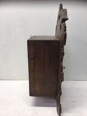 Rare Carved Wood Medicine Hanging Cabinet Depicting Goethe–Schiller Monument