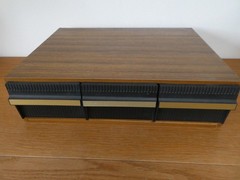 1970’S RETRO 3 DRAW SIDE BY SIDE 36 AUDIO CASSETT CABINET 39 X30 X 11 cm #C1692