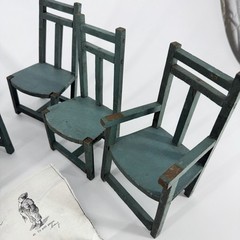 French Signed Bonne Fete Petite Simone 20 Fevrior 1918 antique Doll Furniture