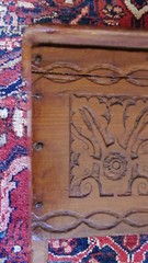 Pennsylvania Dutch Early American Antique Mini Chest 18th Century Tulips