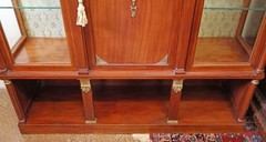 Late 19th Century Mahogany French Empire Vitrine China Cabinet