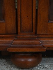 72228: Vintage Large Georgian Style Walnut Bookcase Display Cabinet