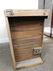 Antique REAL DEAL c1915 ALL Original Oak Ice Box Bar Storage Cabinet Chest VG