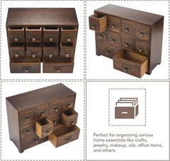 Traditional Card Catalog Solid Wood Small Chinese Medicine Small Curio Cabinet l