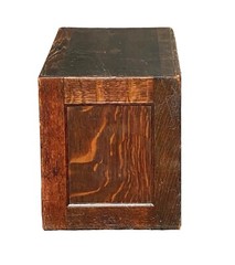Antique Oak Wood Desktop File Cabinet / Filing Cabinet