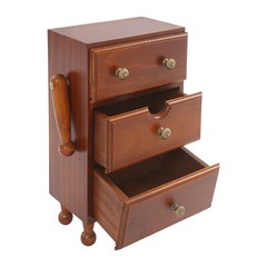 Vintage Storage Cabinet, 3-tier Storage Cabinet, Storage Box With Drawers Brown