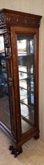 Antique Oak Large Late Victorian China Cabinet