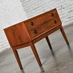 Scandinavian Modern Teak Low Bench Cabinet Credenza Attributed Arne Wahl Iversen