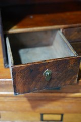 Antique Apothecary Cabinet Wood Drawer Shelf Organizer Vintage Counter Display