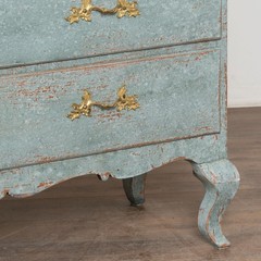 Early 19th Century Swedish Blue Painted Pine Display Cabinet