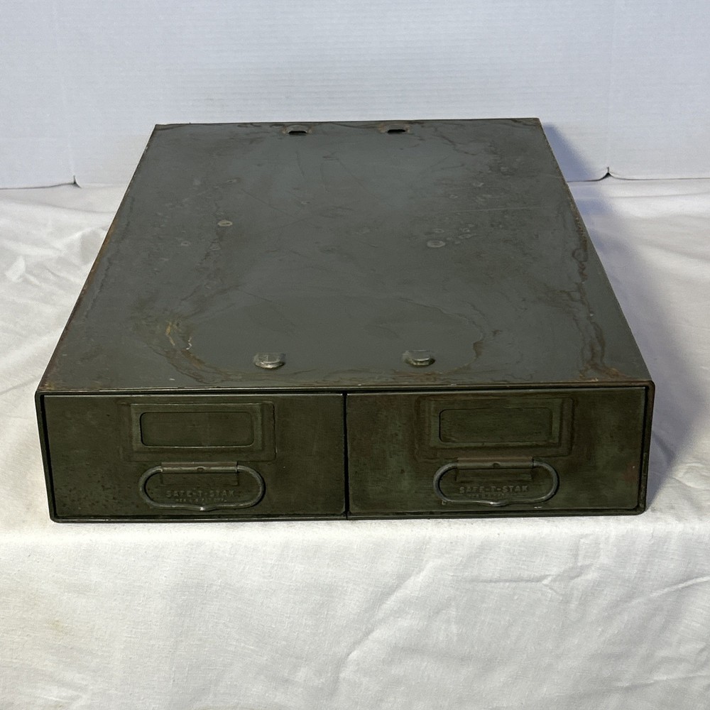 Vintage Safe-T-Stak Industrial Metal File Cabinet By Diebold Inc