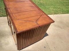 Antique Rolling Cabinet Table