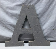 Decorative Salvage Tin Ceiling 16″ Patchwork Metal VTG Letter A Old 309-25B