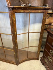 Satinwood Chiffonie adams revival antique hand painted china hutch cabinet hutch