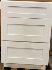 Classic Shaker Style, White base cabinet,