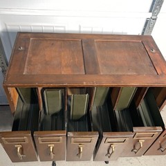 Antique 6 Drawer Filing Cabinet