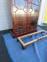 Henredon Chippendale Tall Large Flame Mahogany Display China Cabinet 6470