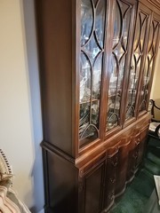 Beautiful Vintage China Cabinet. Working Doors And Drawers . China Included!