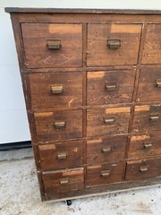 Antique The Tubs MFG Company Ludington, MI Oak Cabinet