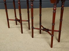 Antique English Victorian Small Pair Mahogany Bedsides Locker Tables Nightstands