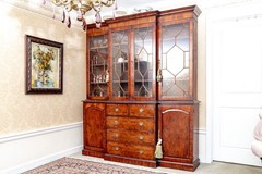 Antique Georgian Mahogany Breakfront China Cabinet