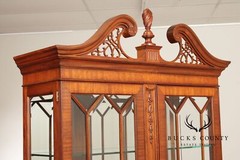 Henkel Harris Georgian Style Mahogany Display Case Cabinet