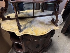 ROCOCO ROSEWOOD CARVED ETAGERE
