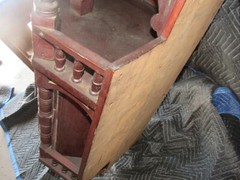 Antique victorian hanging corner cupboard ornate carved eastlake aesthetic